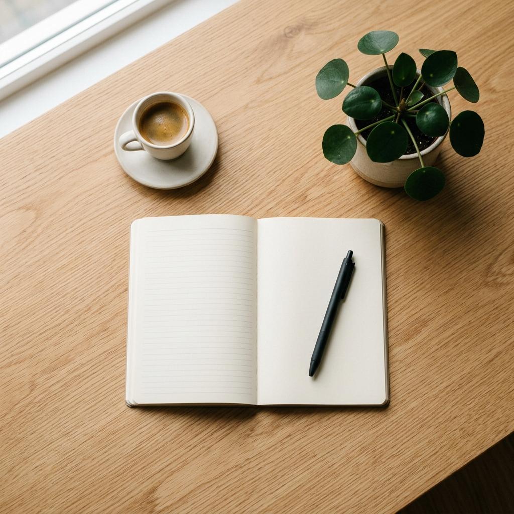 Escritorio organizado que refleja claridad mental